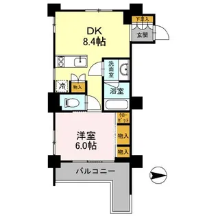 カスタリア目黒鷹番【2階】の間取り