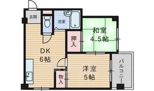 メゾン南千里【2階】の間取り