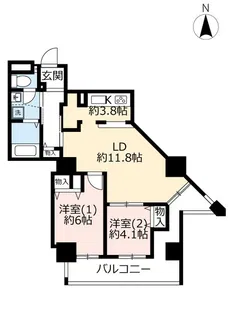 URHAT神戸・脇の浜【9階】の間取り