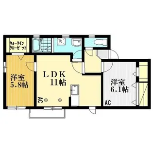 パークハイツ【2階】の間取り