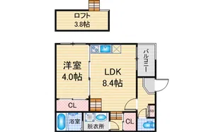 グリュッグ神宮西【2階】の間取り