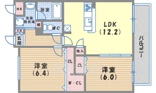 DAIWA RESIDENCE YASU【3階】の間取り