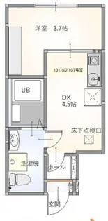 丘の上のルーチェ【1階】の間取り