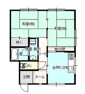 メゾン・グリーンII【1階】の間取り