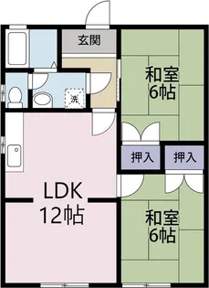 サンハイツ松本【1階】の間取り