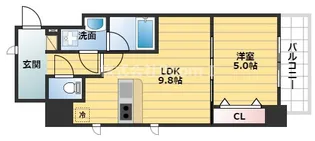 スプランディッド淀屋橋DUE【10階】の間取り