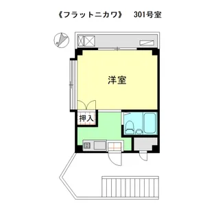 1Kの間取り画像