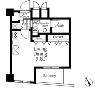 レジデンス広尾【3階】の間取り