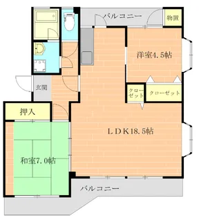 グリンピアパーツ近見【3階】の間取り
