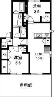愛知県東海市富木島町新石根【アパート】の間取り