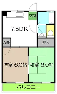 コーポミルキーウェイII【3階】の間取り