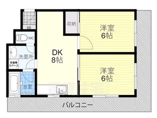 シャルム上野西【2階】の間取り