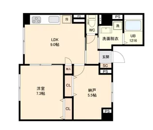 アブレスト西日暮里【7階】の間取り