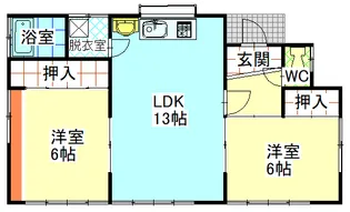 福島県いわき市小名浜字道珍【一戸建】の間取り