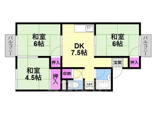 ハイツセンダン【2階】の間取り