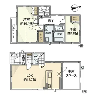 東京都武蔵村山市残堀1【一戸建】の間取り