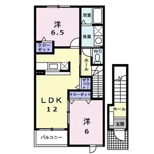 群馬県高崎市日高町【アパート】の間取り