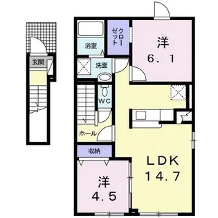 エリクラール【2階】の間取り