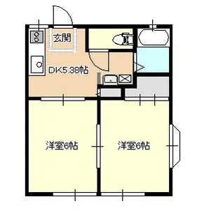 茨城県かすみがうら市稲吉3【アパート】の間取り