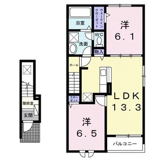 クレール丹波篠山 I【2階】の間取り