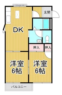 ロ・アール松ヶ丘【1階】の間取り