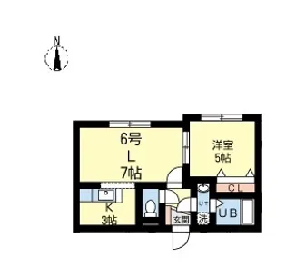 リベルティ平岸【2階】の間取り