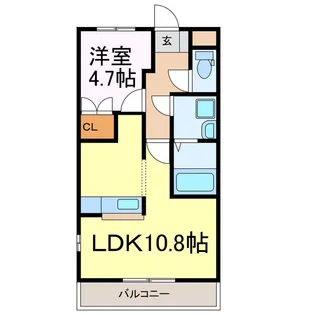 茨城県古河市下山町【アパート】の間取り