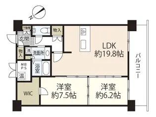 グランアークテラス【8階】の間取り