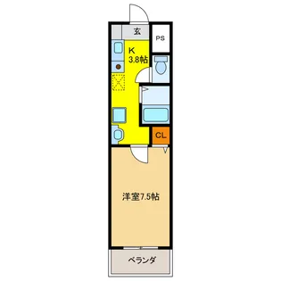 岐阜県岐阜市住ノ江町2【マンション】の間取り
