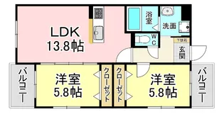 福岡県北九州市小倉北区日明3【マンション】の間取り