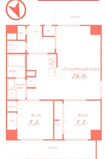 神奈川県藤沢市南藤沢【マンション】の間取り