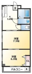 SINAJYURIME・GREEN 西【2階】の間取り