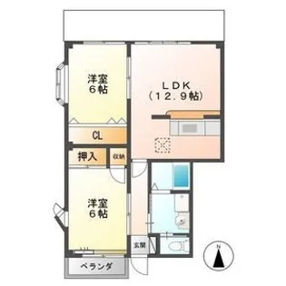 ハイステージ大野B【1階】の間取り