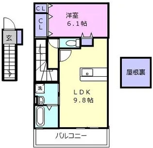 ヒラソールA【2階】の間取り