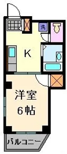 第三泉コーポ【3階】の間取り