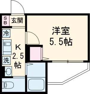 リーフ北小岩【2階】の間取り