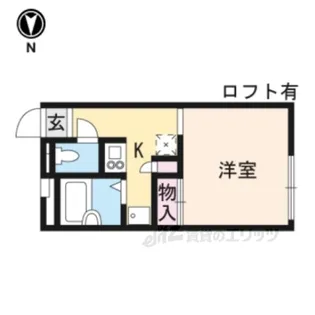 レオパレス緑の香芝【2階】の間取り