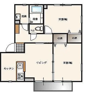 サンガーデンカムアンドエムC棟【2階】の間取り