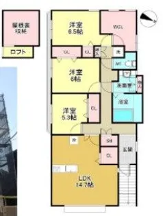東京都杉並区浜田山3【一戸建】の間取り