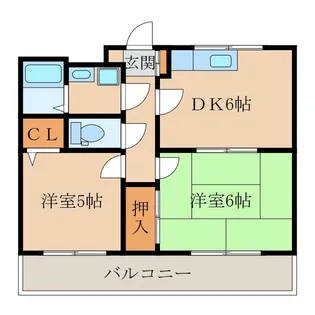 エメラルドマンション【1階】の間取り