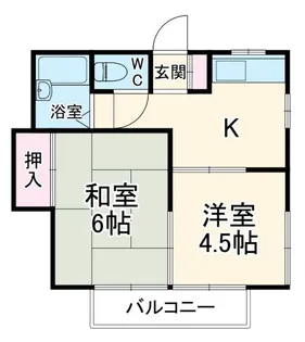 グローリーハイツ【1階】の間取り