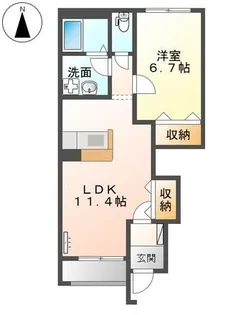 カトレア【1階】の間取り