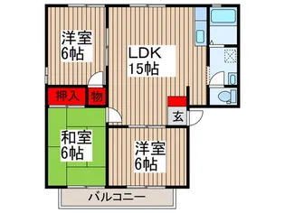 パナサンビュ-ハイツ【1階】の間取り