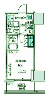 パークキューブ大井町レジデンス【7階】の間取り