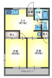 神奈川県横浜市磯子区栗木2【アパート】の間取り
