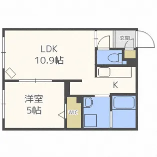 グランメール新道東駅II【2階】の間取り