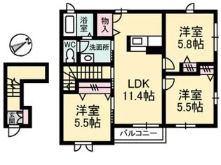 3LDKの間取り画像