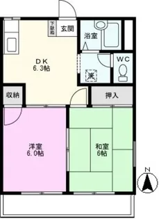 フラットせんげん台A【2階】の間取り