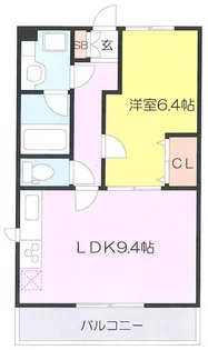 1LDKの間取り画像