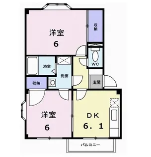 コリーヌシャンブル【1階】の間取り